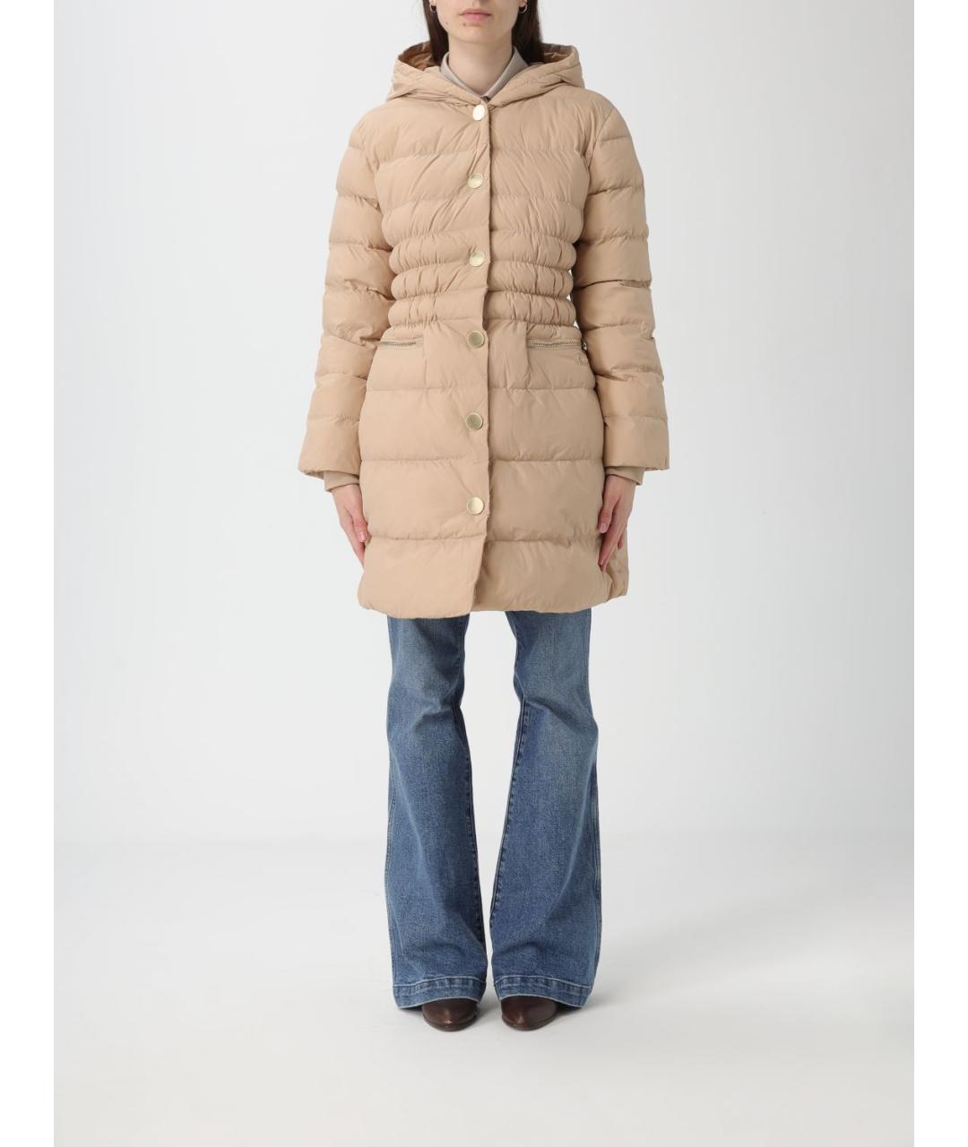 ARMANI EXCHANGE Бежевый полиамидовый пуховик, фото 2