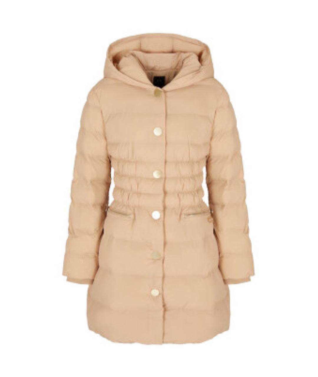 ARMANI EXCHANGE Бежевый полиамидовый пуховик, фото 1