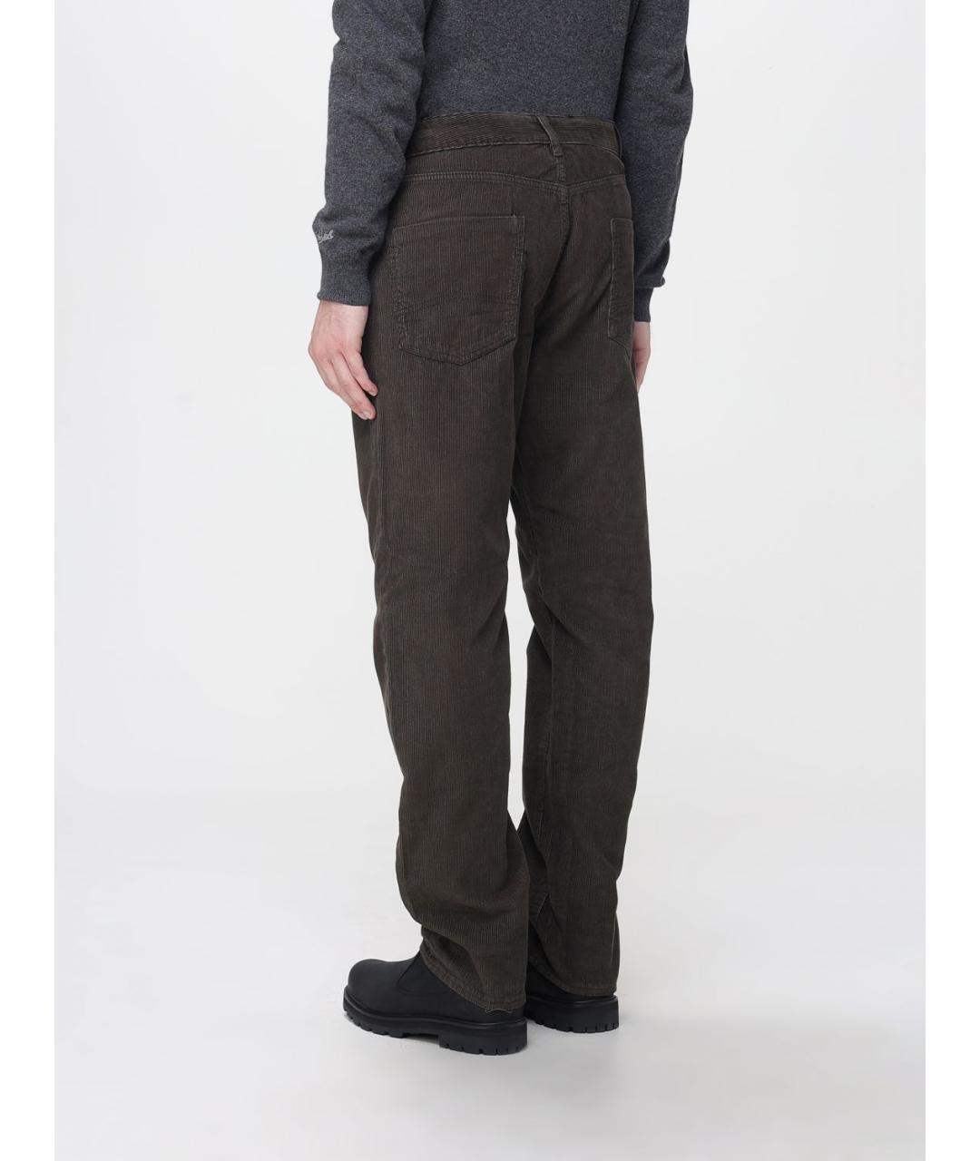 ARMANI EXCHANGE Коричневые хлопковые повседневные брюки, фото 2