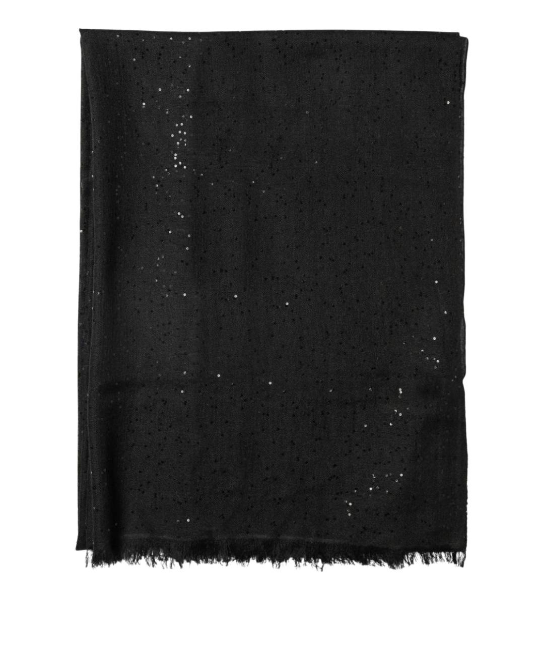BRUNELLO CUCINELLI Черный кашемировый шарф, фото 1