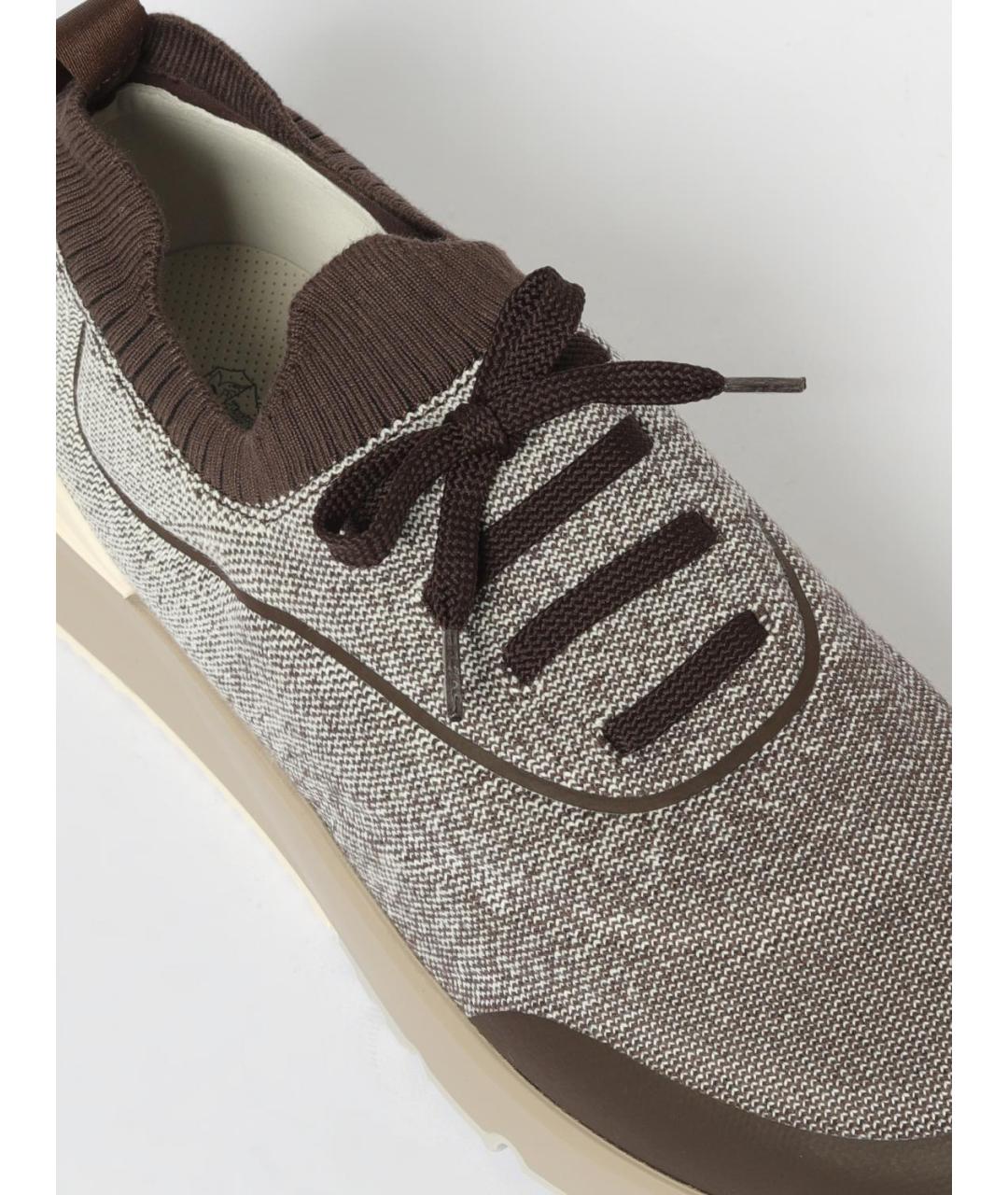 BRUNELLO CUCINELLI Мульти текстильные низкие кроссовки / кеды, фото 4