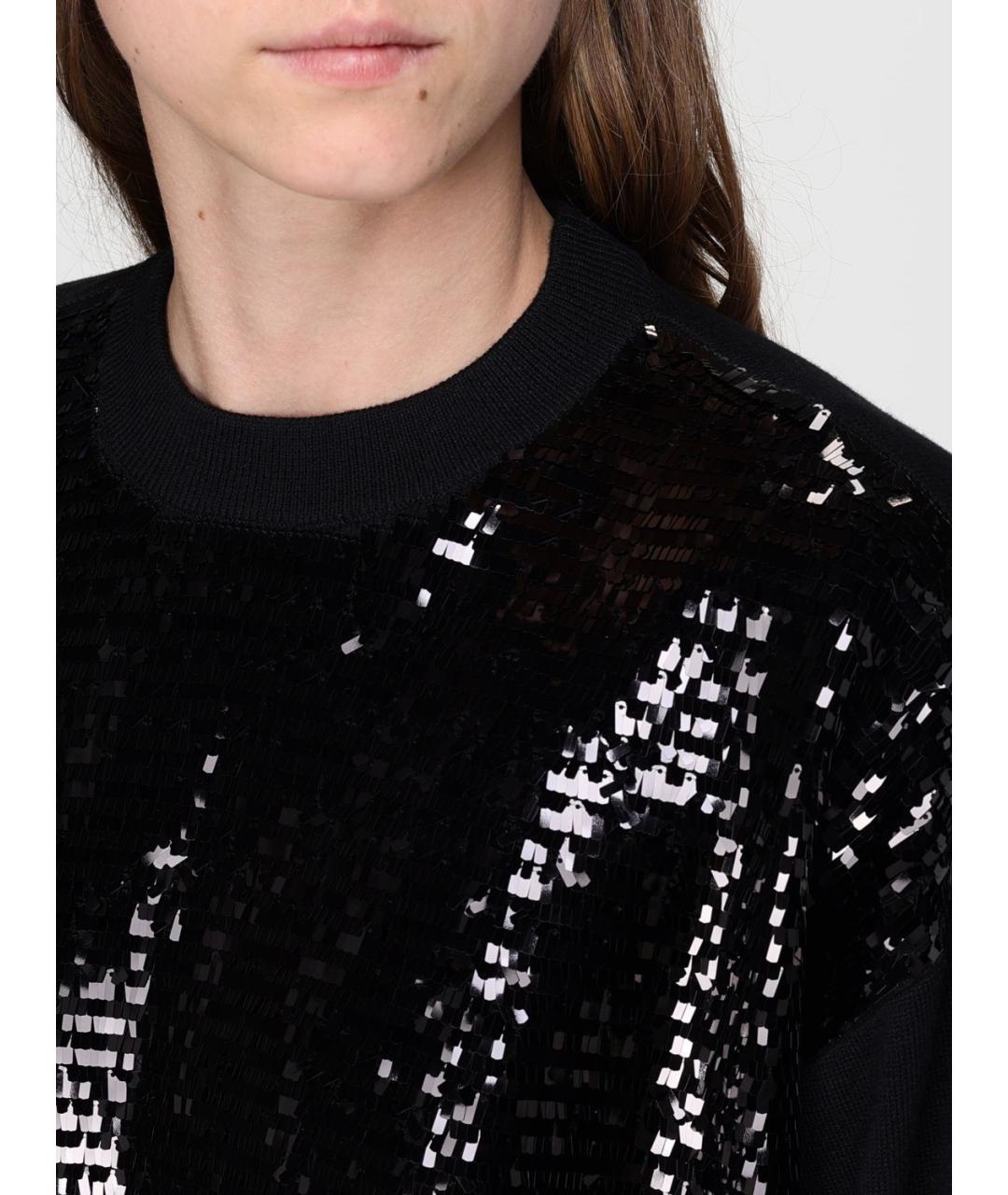 ARMANI EXCHANGE Черный полиэстеровый джемпер / свитер, фото 3