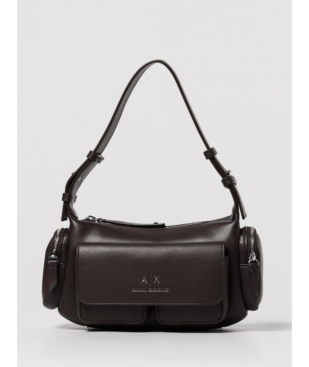 ARMANI EXCHANGE Коричневая сумка через плечо из искусственной кожи, фото 4