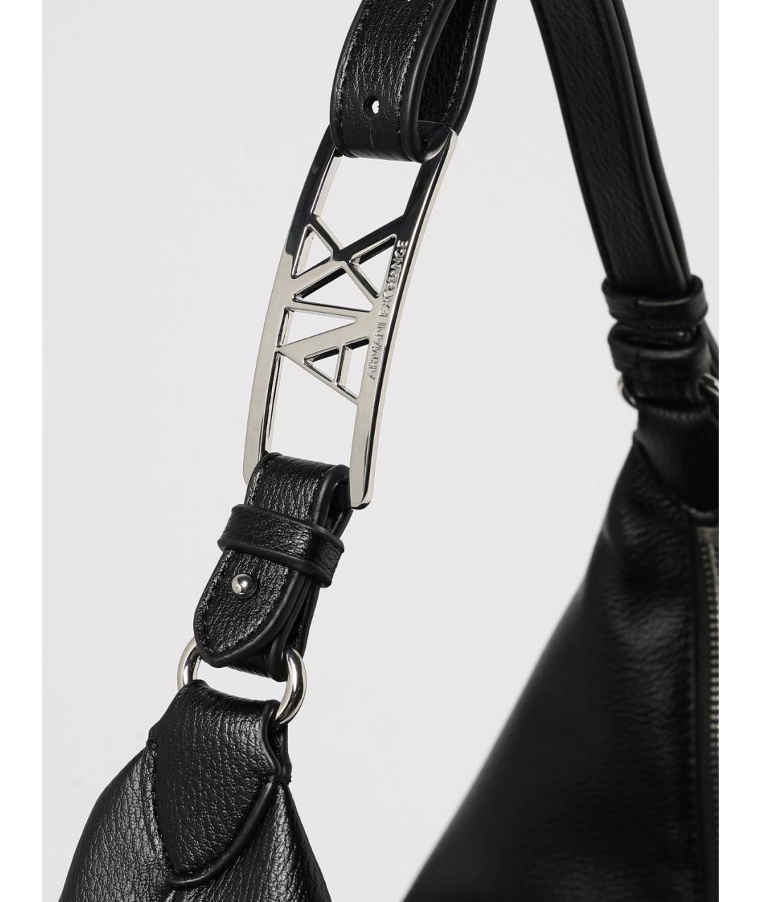 ARMANI EXCHANGE Черная сумка через плечо из искусственной кожи, фото 3