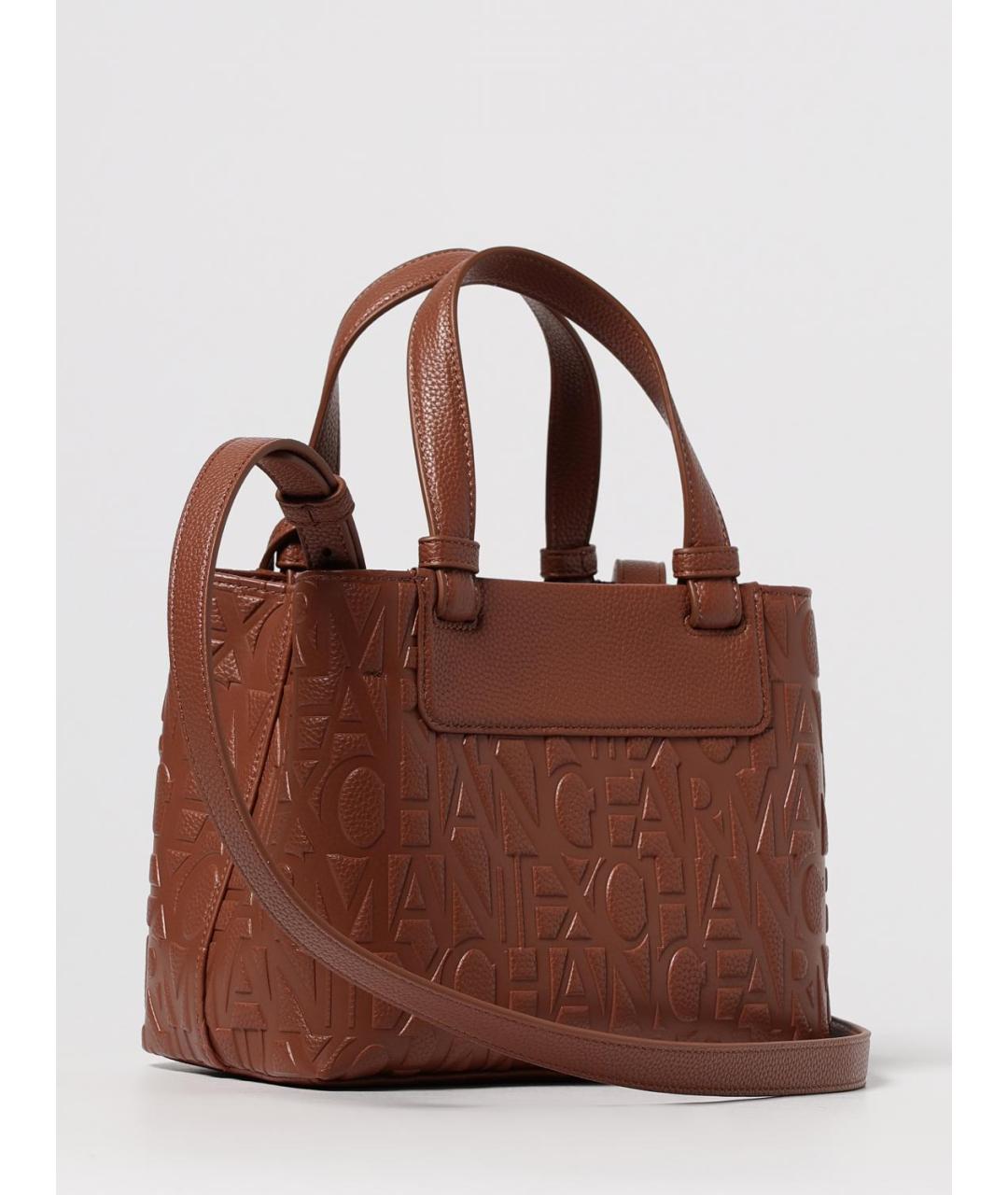 ARMANI EXCHANGE Коричневая синтетическая сумка тоут, фото 2