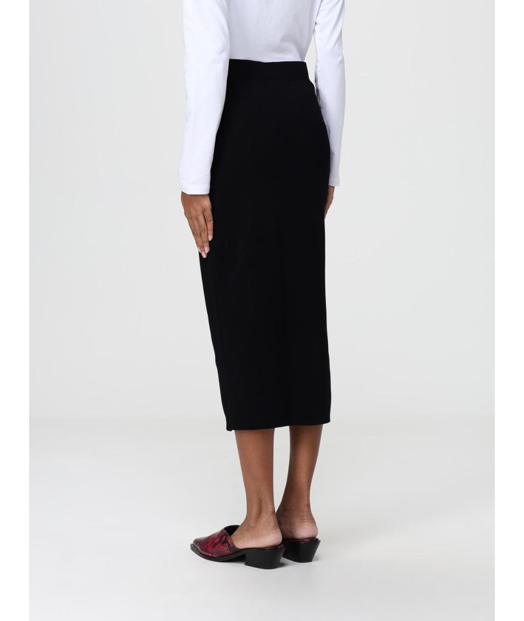 ARMANI EXCHANGE Черная полиамидовая юбка миди, фото 2