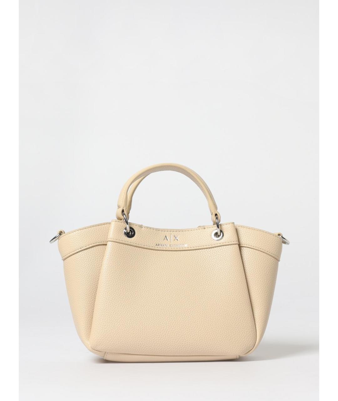 ARMANI EXCHANGE Бежевая сумка тоут из искусственной кожи, фото 4