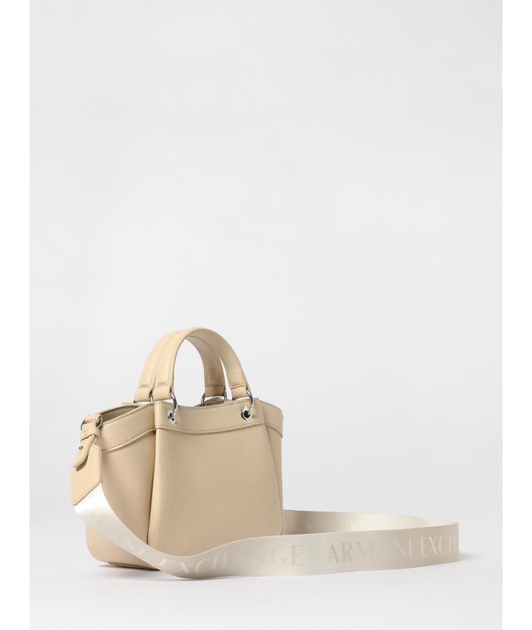 ARMANI EXCHANGE Бежевая сумка тоут из искусственной кожи, фото 2
