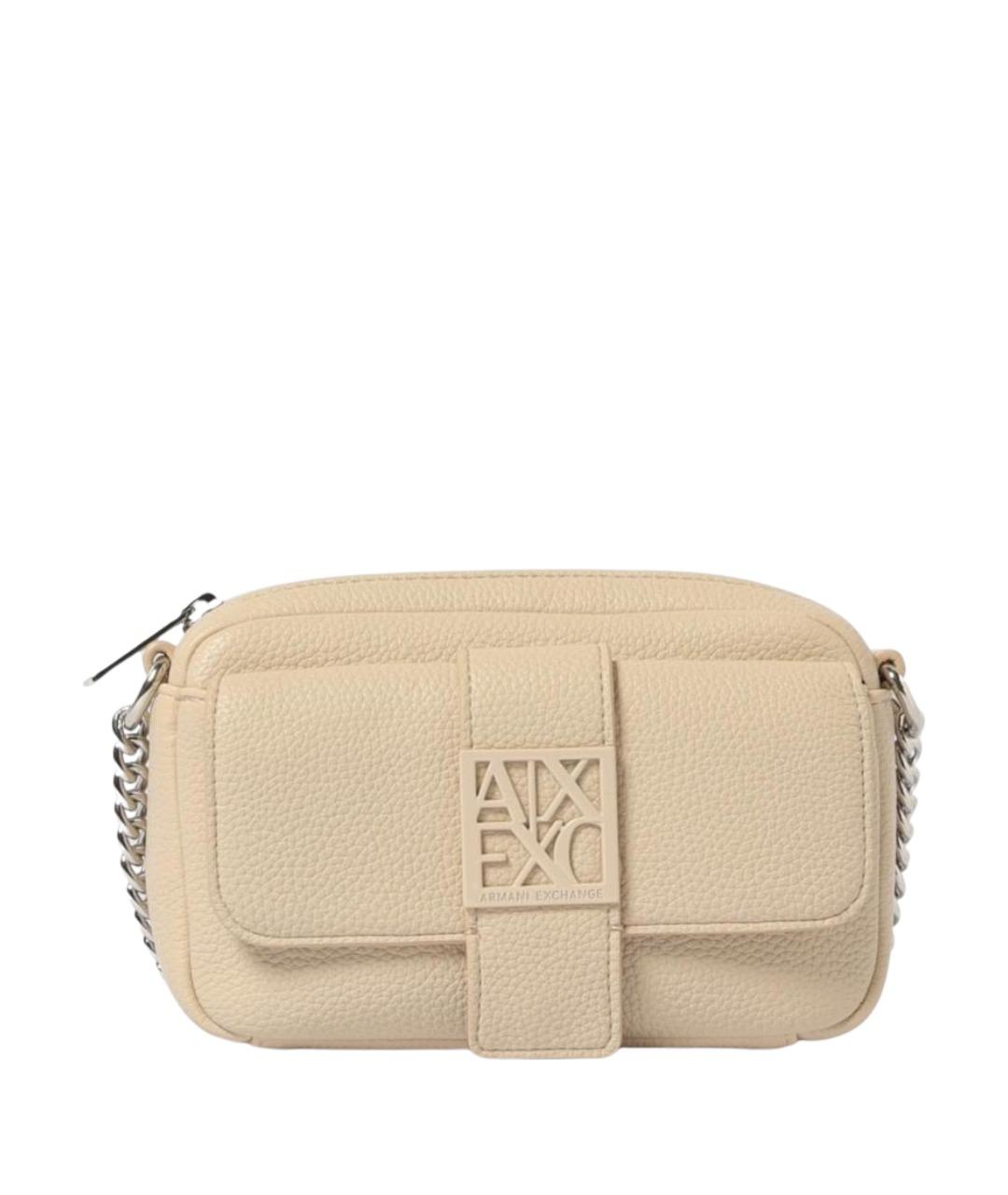 ARMANI EXCHANGE Бежевая сумка через плечо из искусственной кожи, фото 1