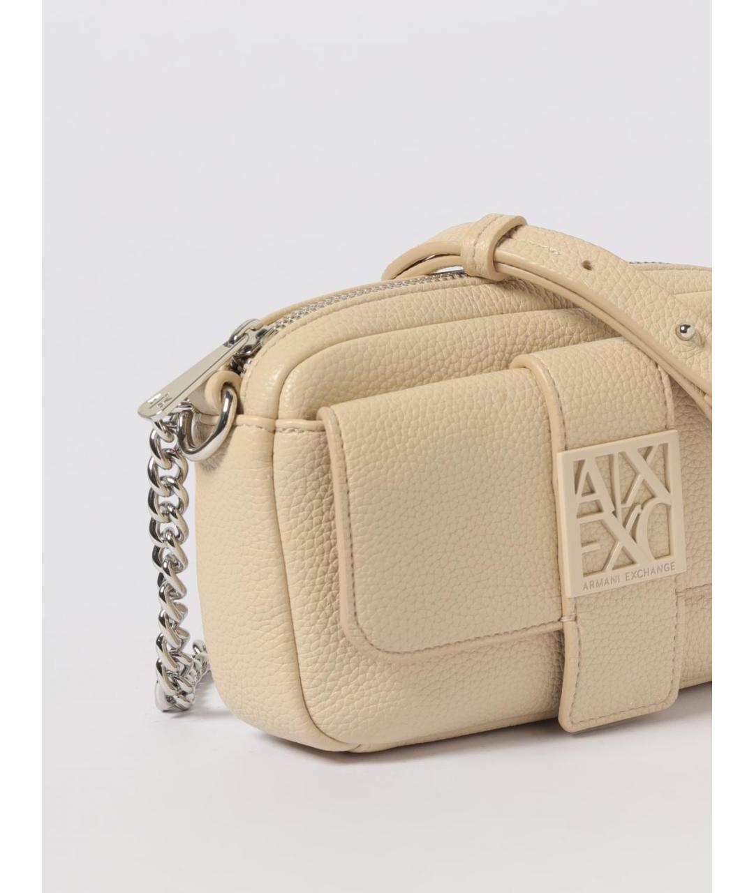 ARMANI EXCHANGE Бежевая сумка через плечо из искусственной кожи, фото 3