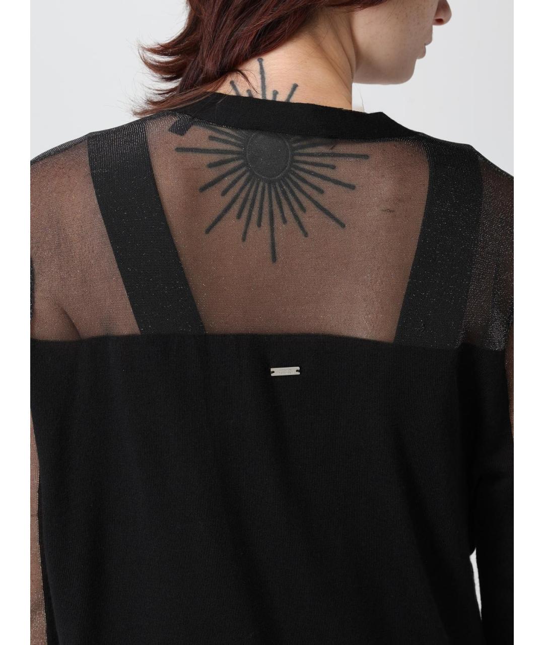 ARMANI EXCHANGE Черный шерстяной кардиган, фото 3