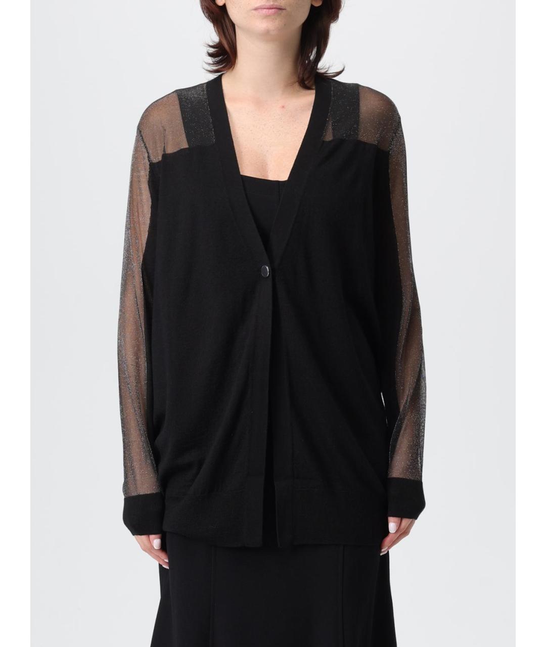 ARMANI EXCHANGE Черный шерстяной кардиган, фото 4