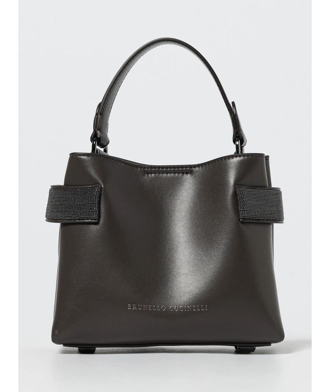 BRUNELLO CUCINELLI Коричневая кожаная сумка тоут, фото 6