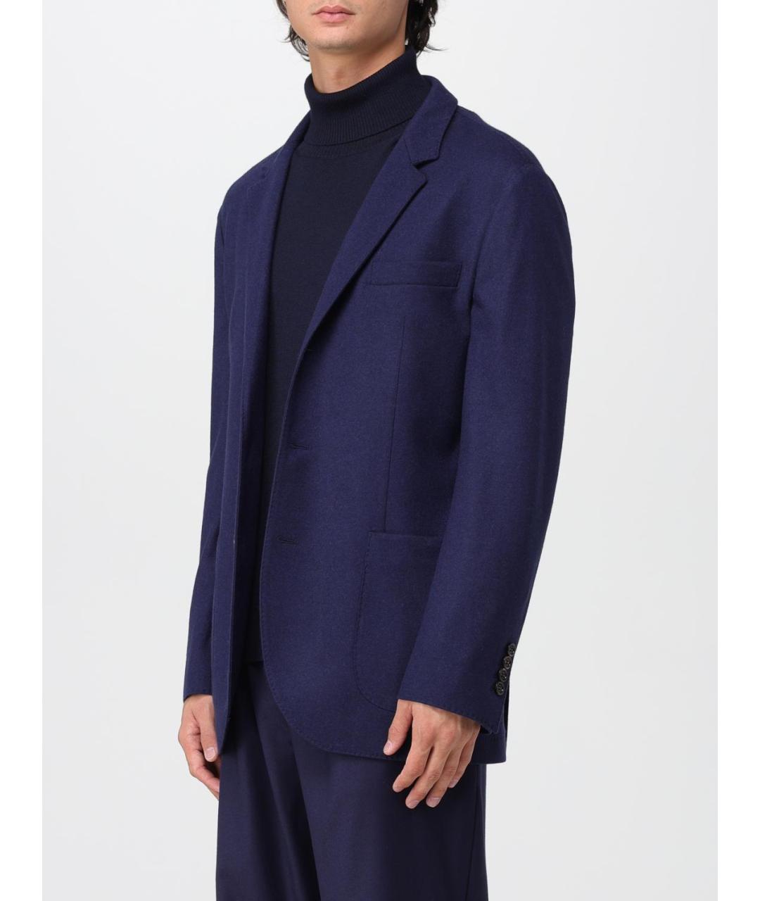 BRUNELLO CUCINELLI Синий кашемировый пиджак, фото 5