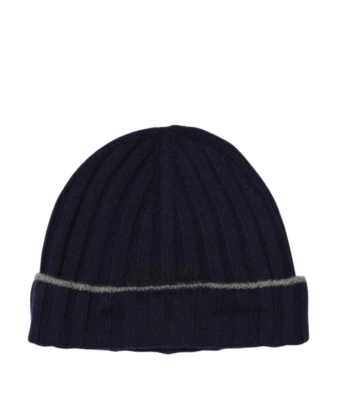 BRUNELLO CUCINELLI Синяя кашемировая шапка, фото 1