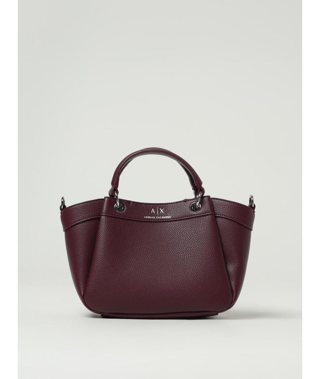 ARMANI EXCHANGE Бордовая сумка тоут из искусственной кожи, фото 4