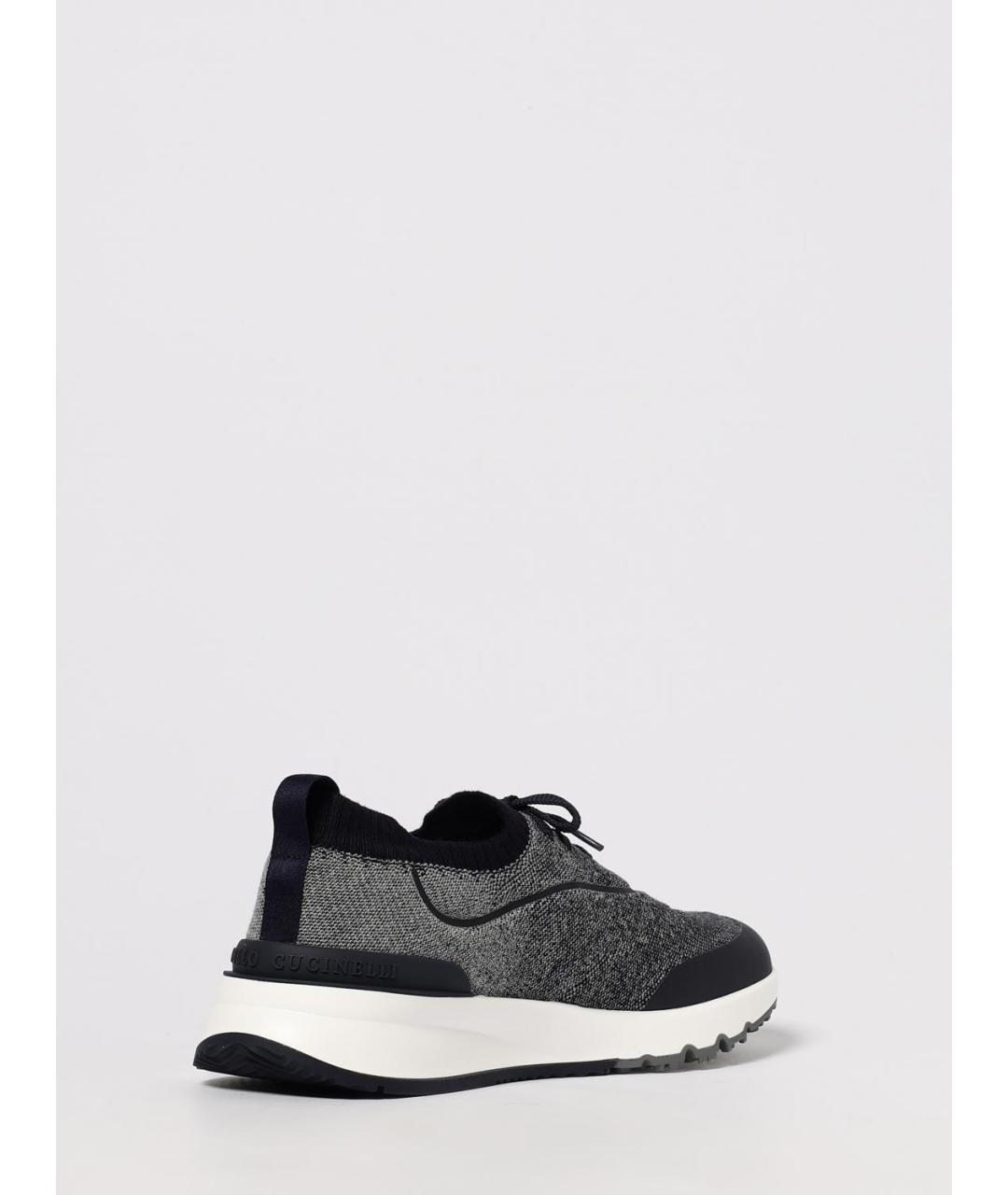 BRUNELLO CUCINELLI Мульти текстильные низкие кроссовки / кеды, фото 3
