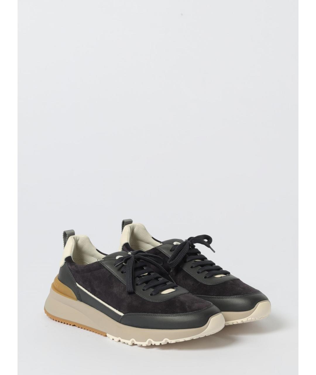 BRUNELLO CUCINELLI Мульти замшевые низкие кроссовки / кеды, фото 2