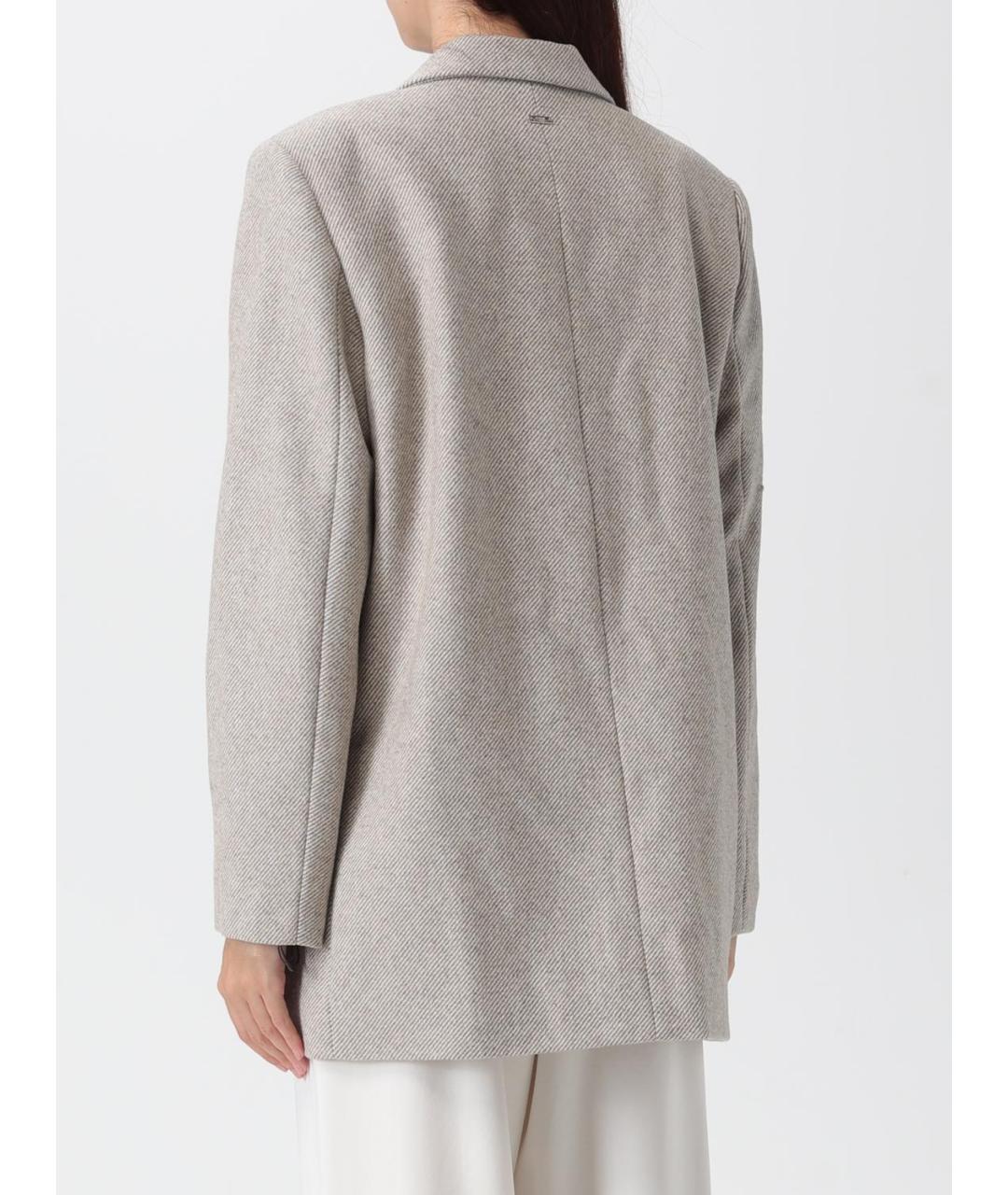 ARMANI EXCHANGE Бежевый шерстяной жакет/пиджак, фото 3