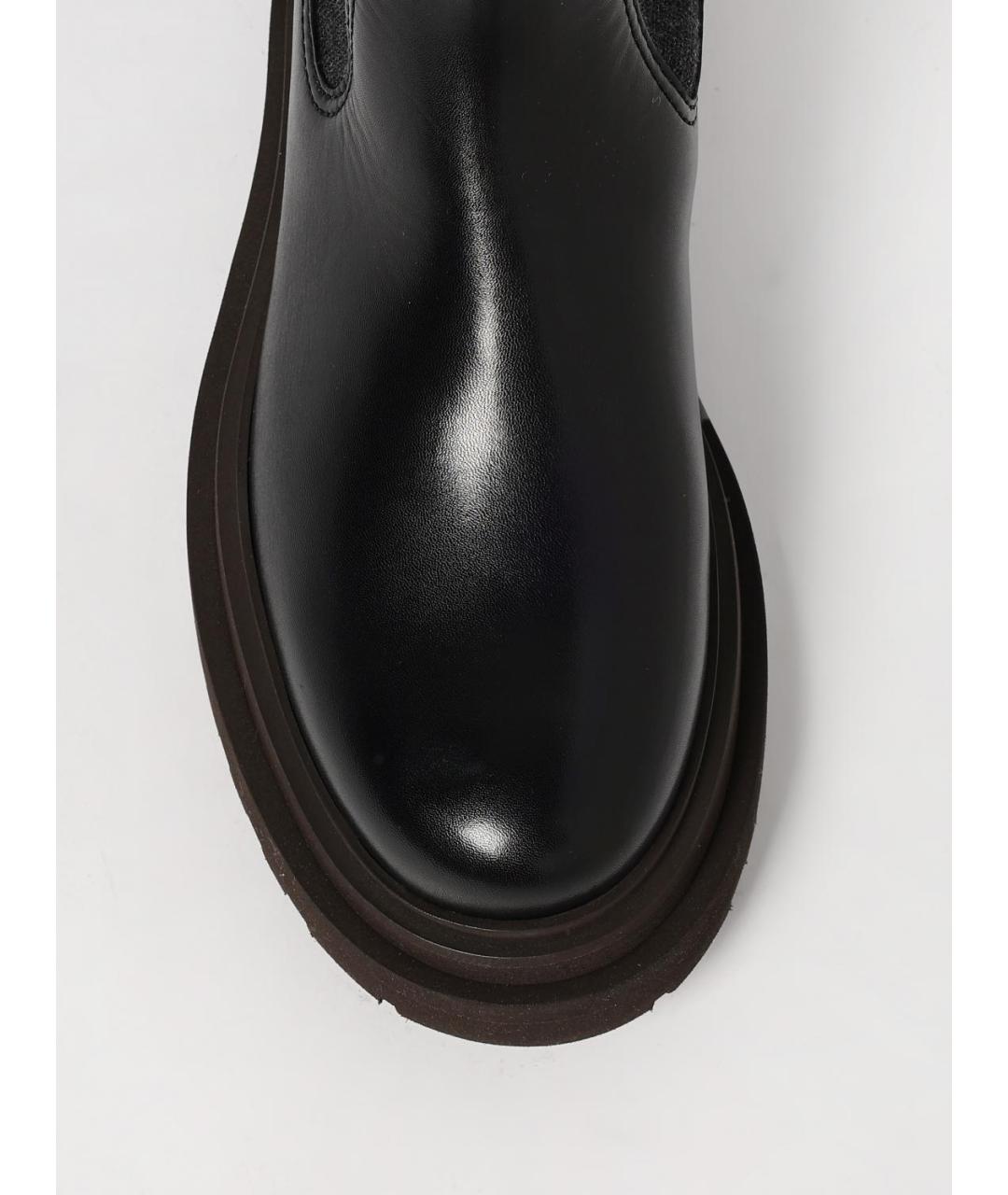 BRUNELLO CUCINELLI Черные кожаные ботинки, фото 4