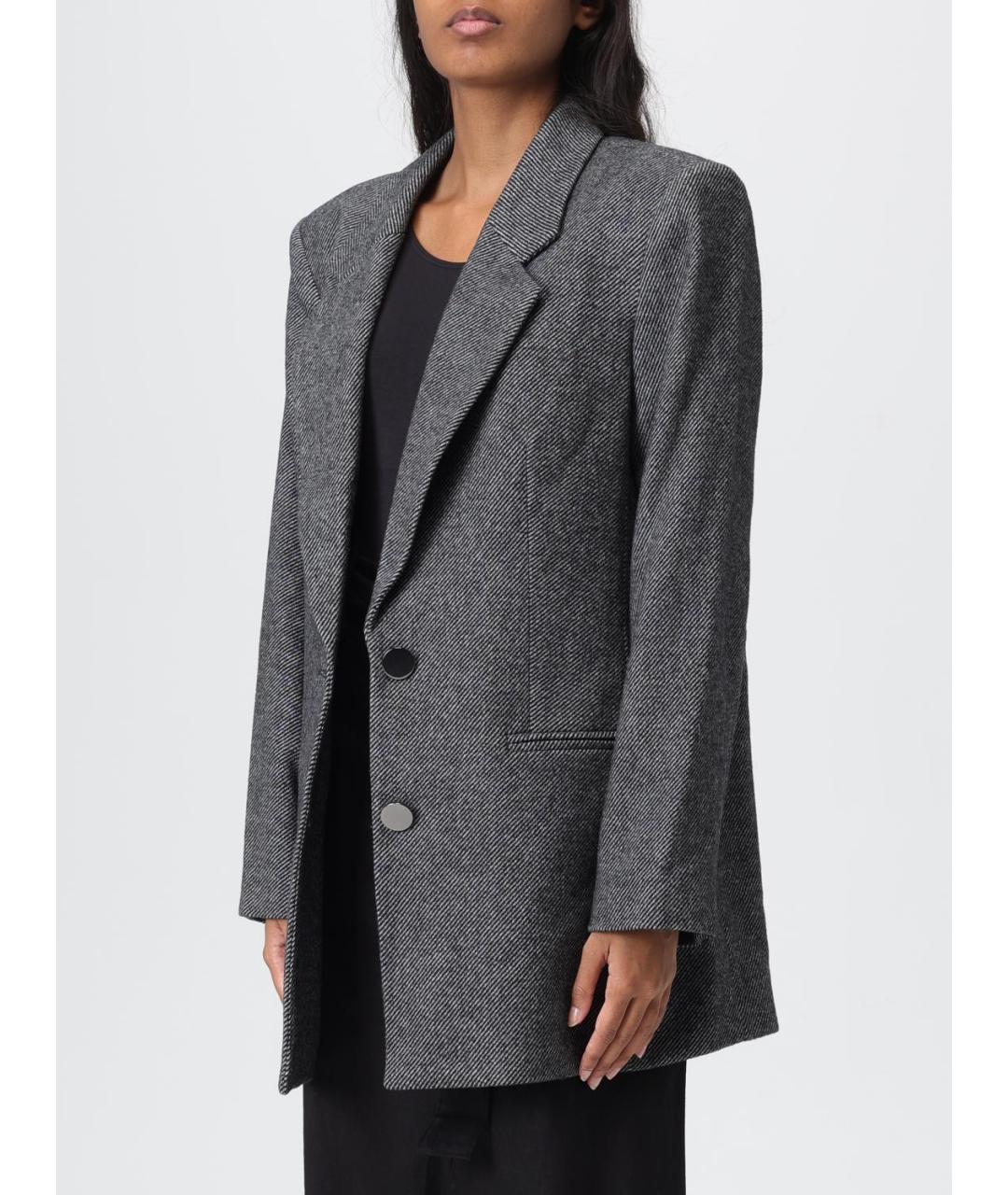 ARMANI EXCHANGE Серый шерстяной жакет/пиджак, фото 3