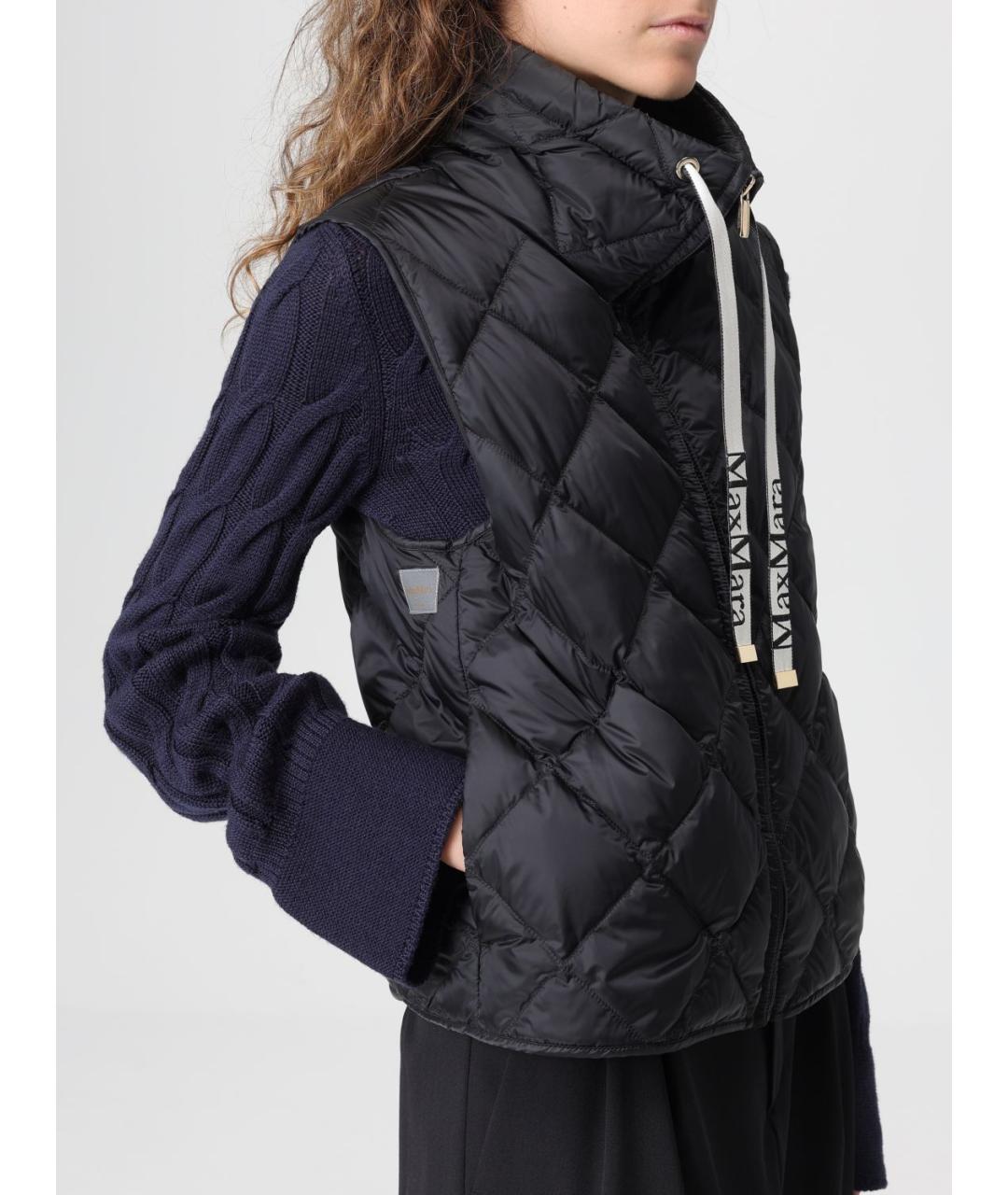 MAX MARA Черный полиамидовый жилет, фото 4
