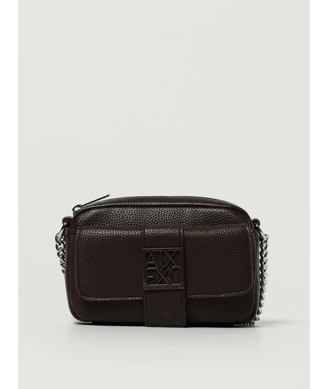 ARMANI EXCHANGE Коричневая сумка через плечо из искусственной кожи, фото 4