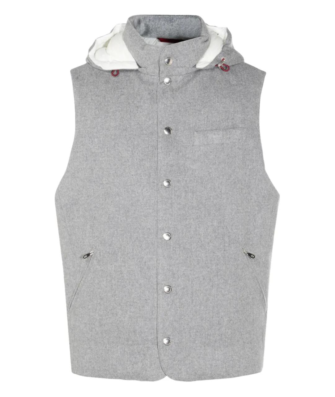 BRUNELLO CUCINELLI Серый шерстяной жилет, фото 1