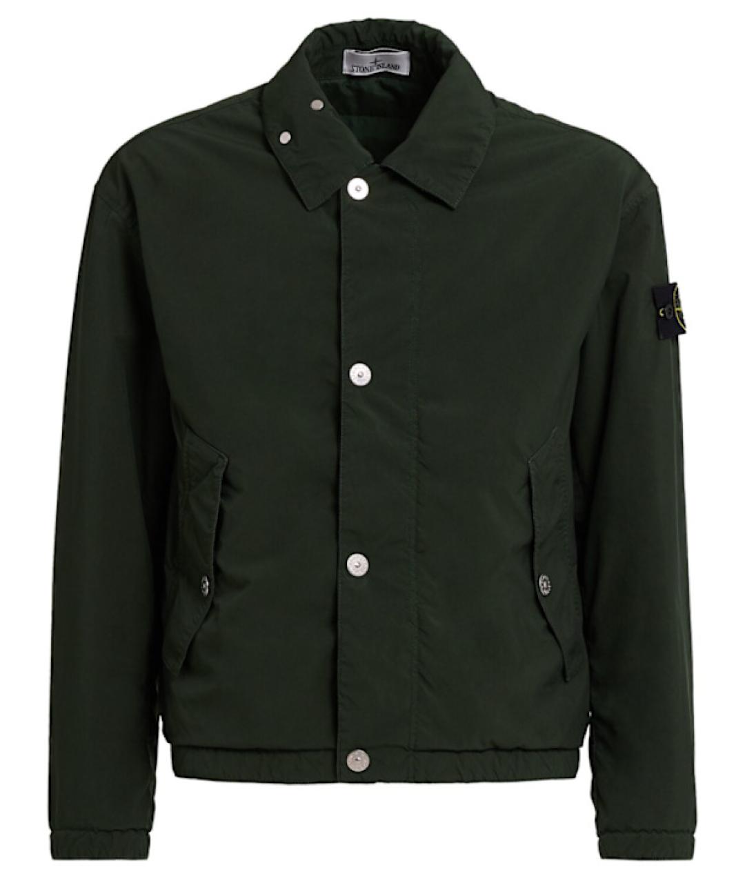 STONE ISLAND Зеленая полиэстеровая куртка, фото 1