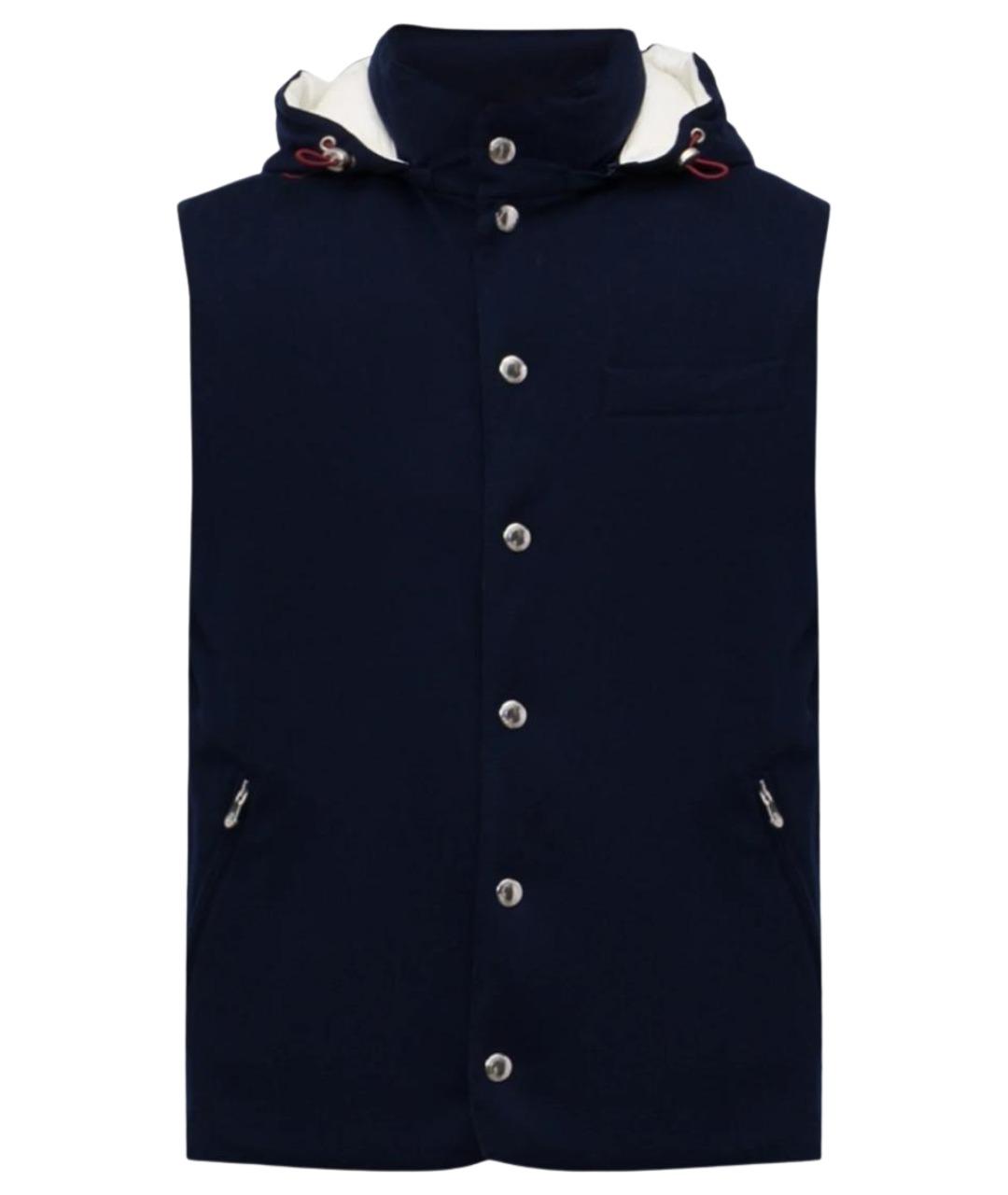 BRUNELLO CUCINELLI Синий шерстяной жилет, фото 1