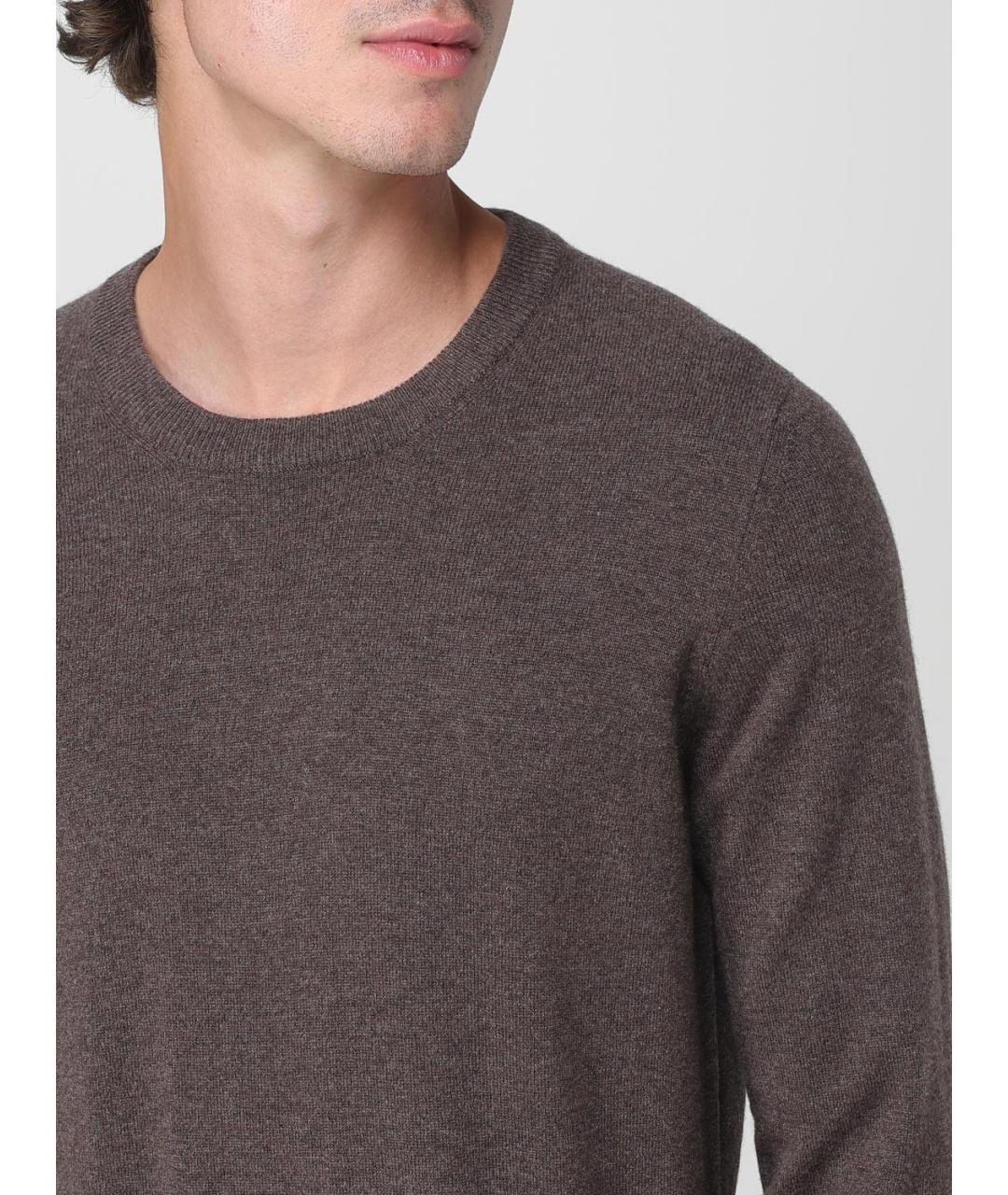 BRUNELLO CUCINELLI Коричневый кашемировый джемпер / свитер, фото 5