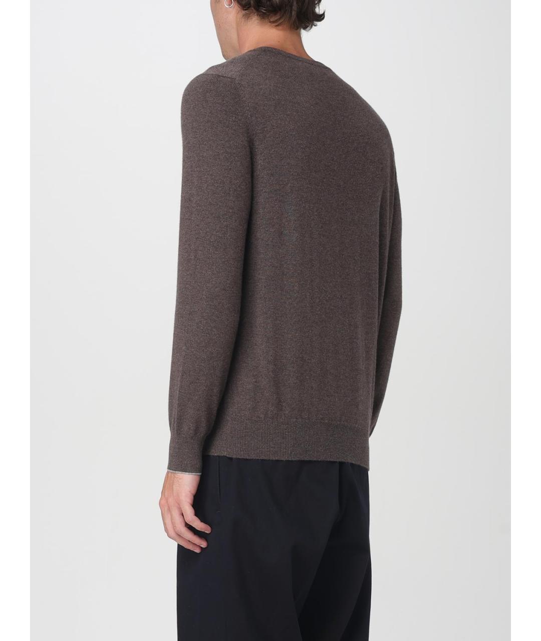BRUNELLO CUCINELLI Коричневый кашемировый джемпер / свитер, фото 3