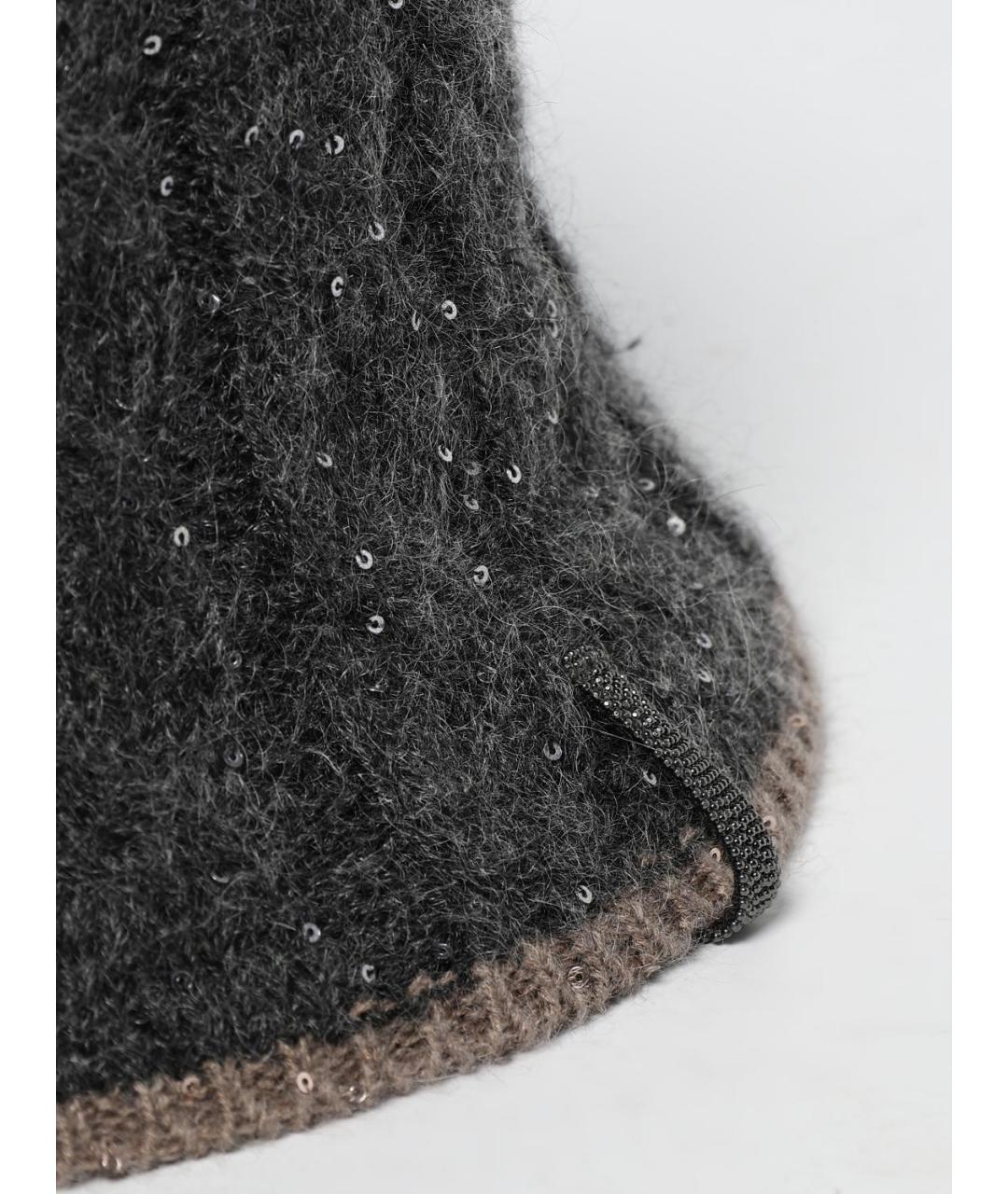 BRUNELLO CUCINELLI Серая панама, фото 3