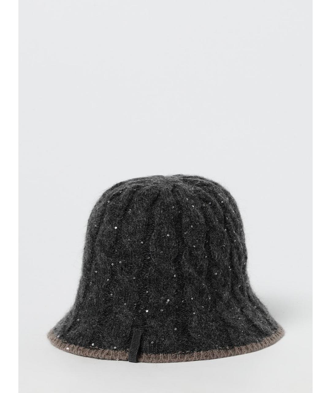 BRUNELLO CUCINELLI Серая панама, фото 4