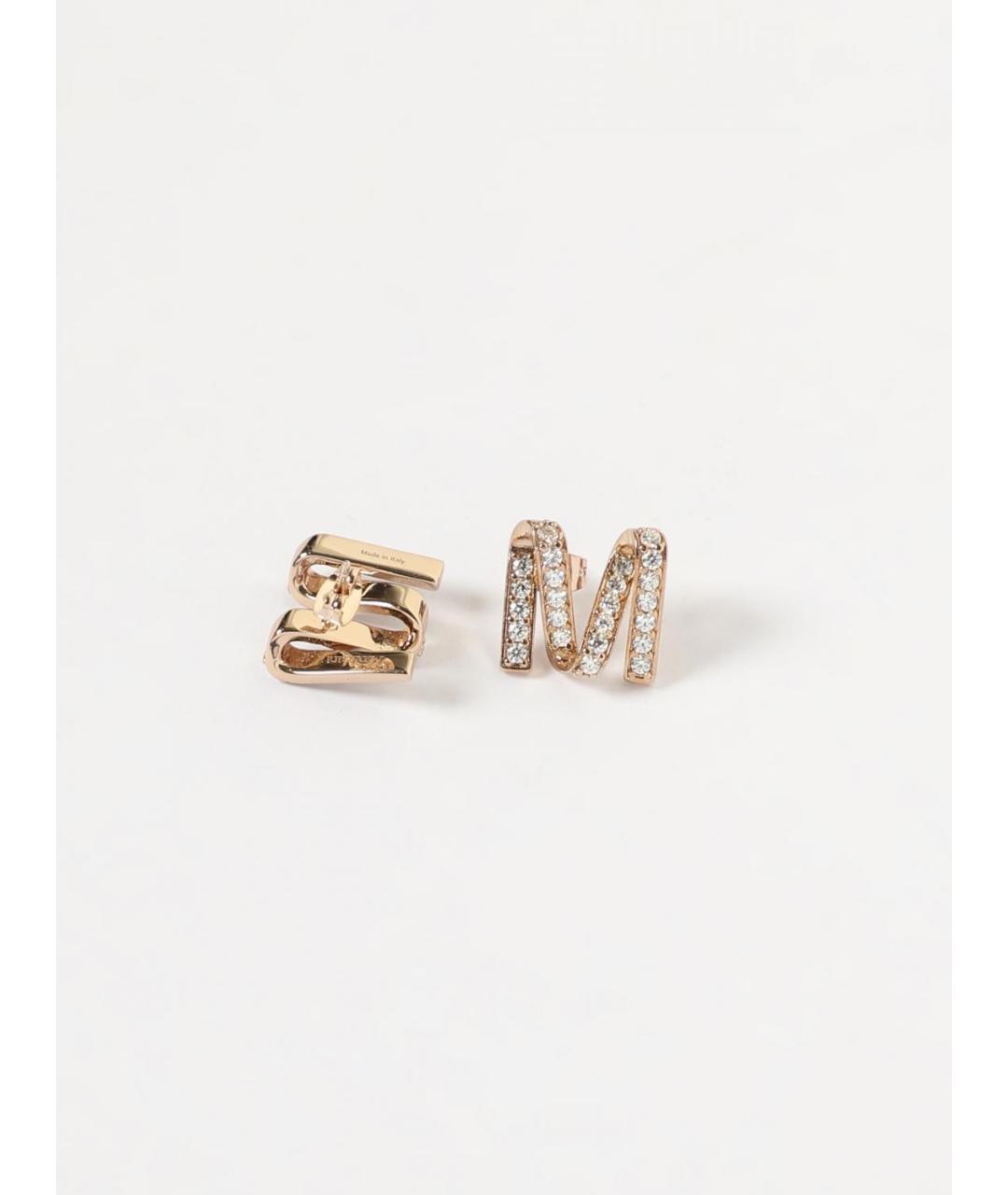 MAX MARA Золотые металлические серьги, фото 2