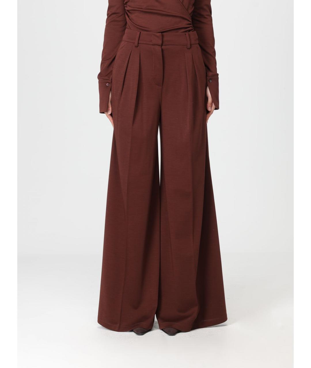 MAX MARA Коричневые брюки широкие, фото 6