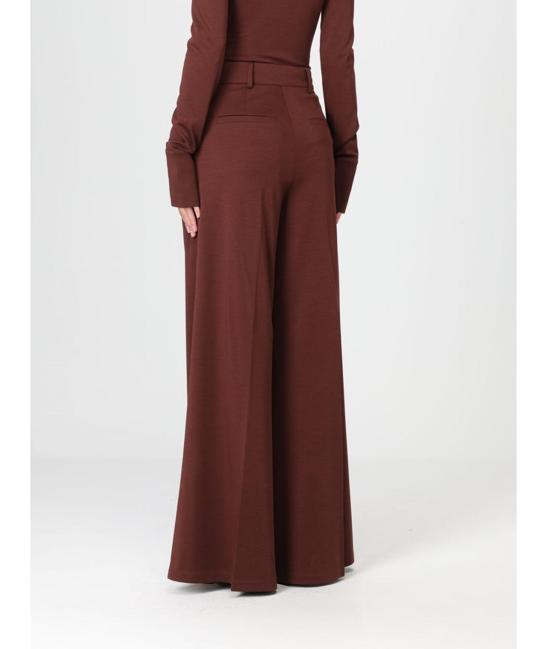 MAX MARA Коричневые брюки широкие, фото 3