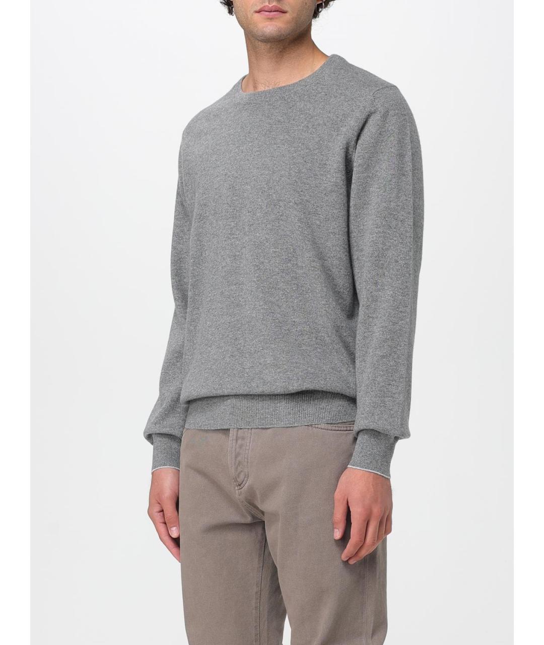 BRUNELLO CUCINELLI Серый кашемировый джемпер / свитер, фото 5