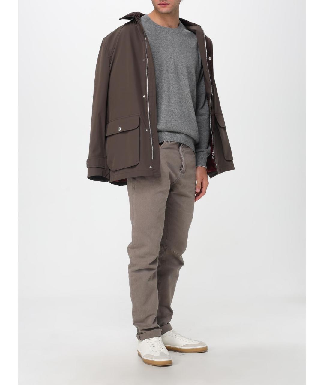 BRUNELLO CUCINELLI Серый кашемировый джемпер / свитер, фото 3