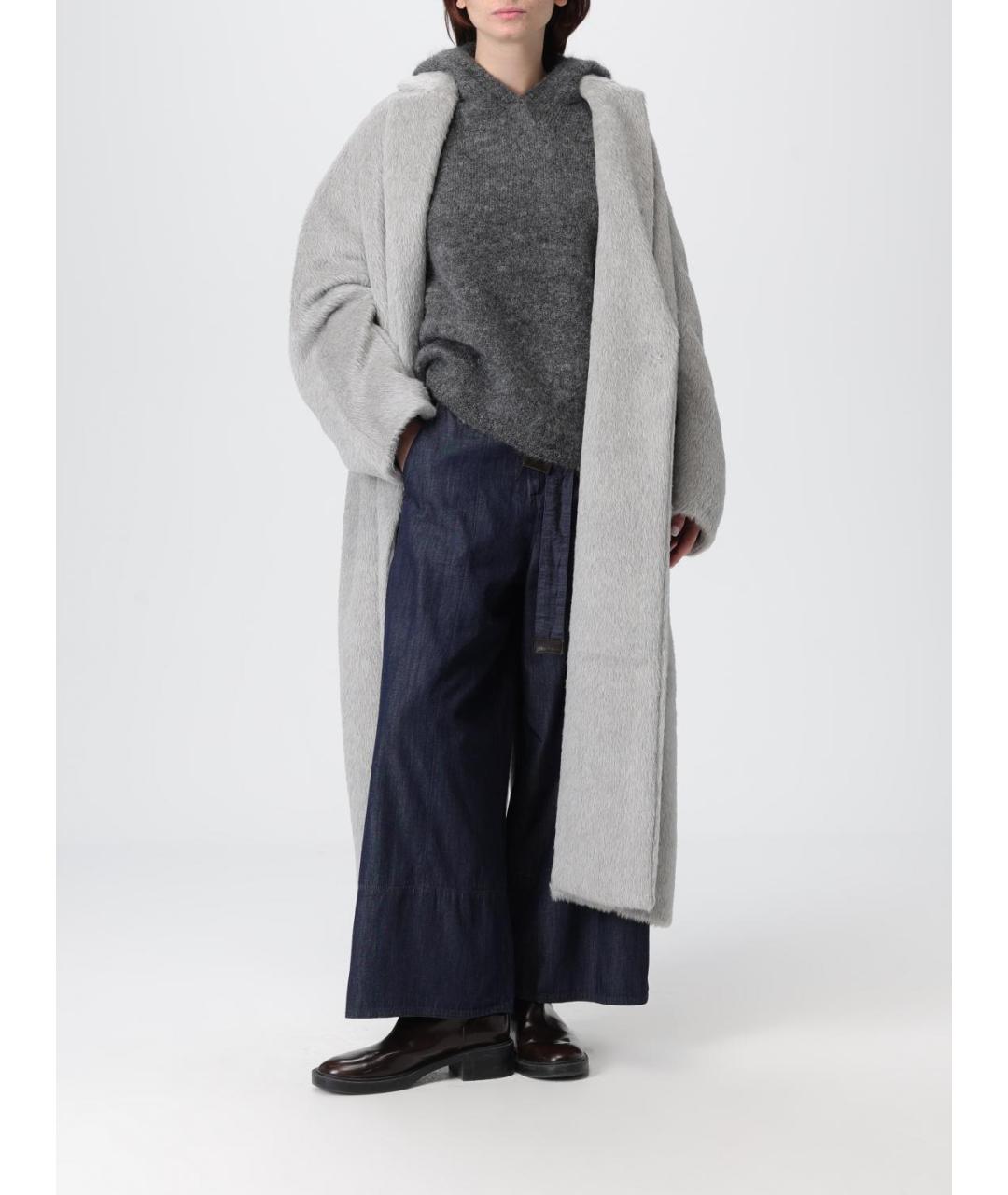 'S MAX MARA Серое шерстяное пальто, фото 2