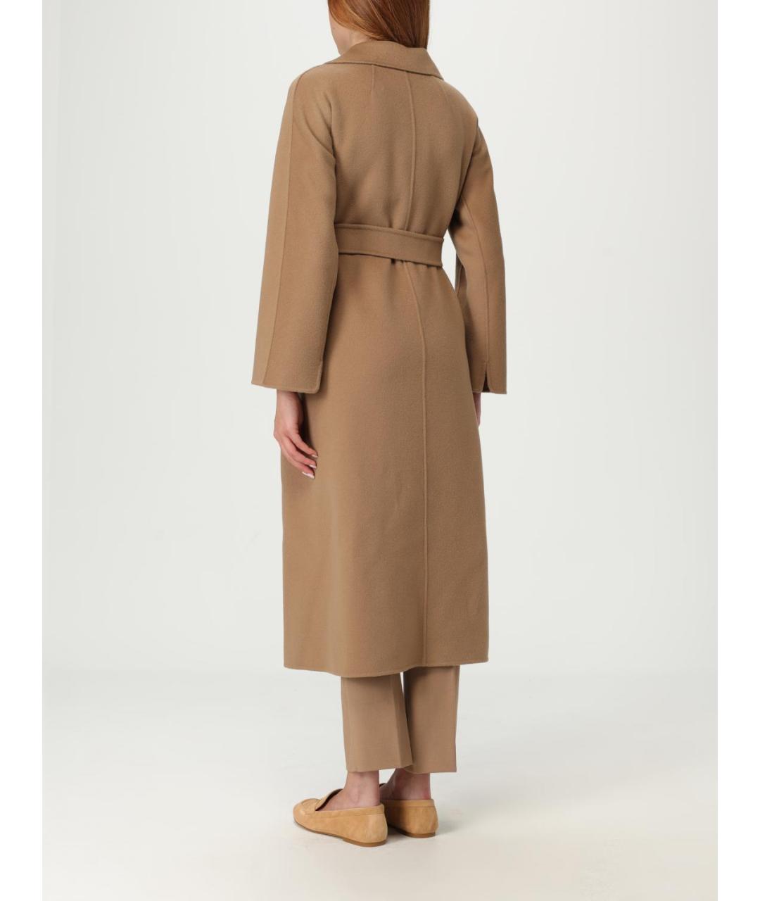 'S MAX MARA Бежевое шерстяное пальто, фото 3