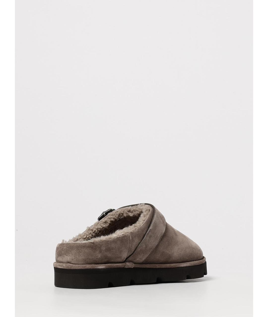BRUNELLO CUCINELLI Бежевые замшевые сабо, фото 3
