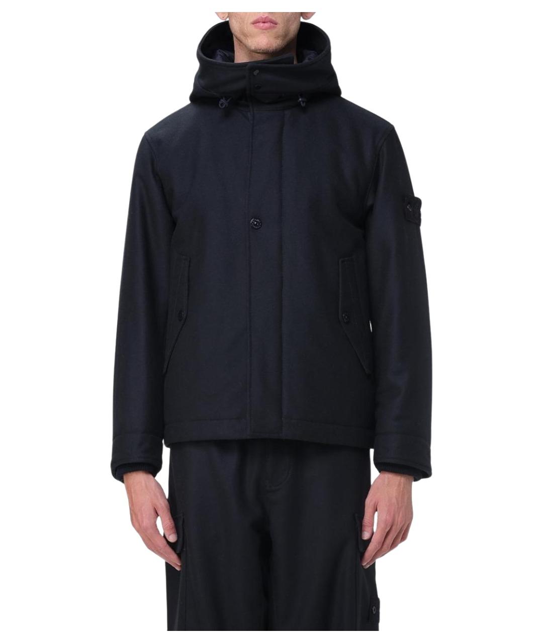 STONE ISLAND Темно-синее пальто, фото 1