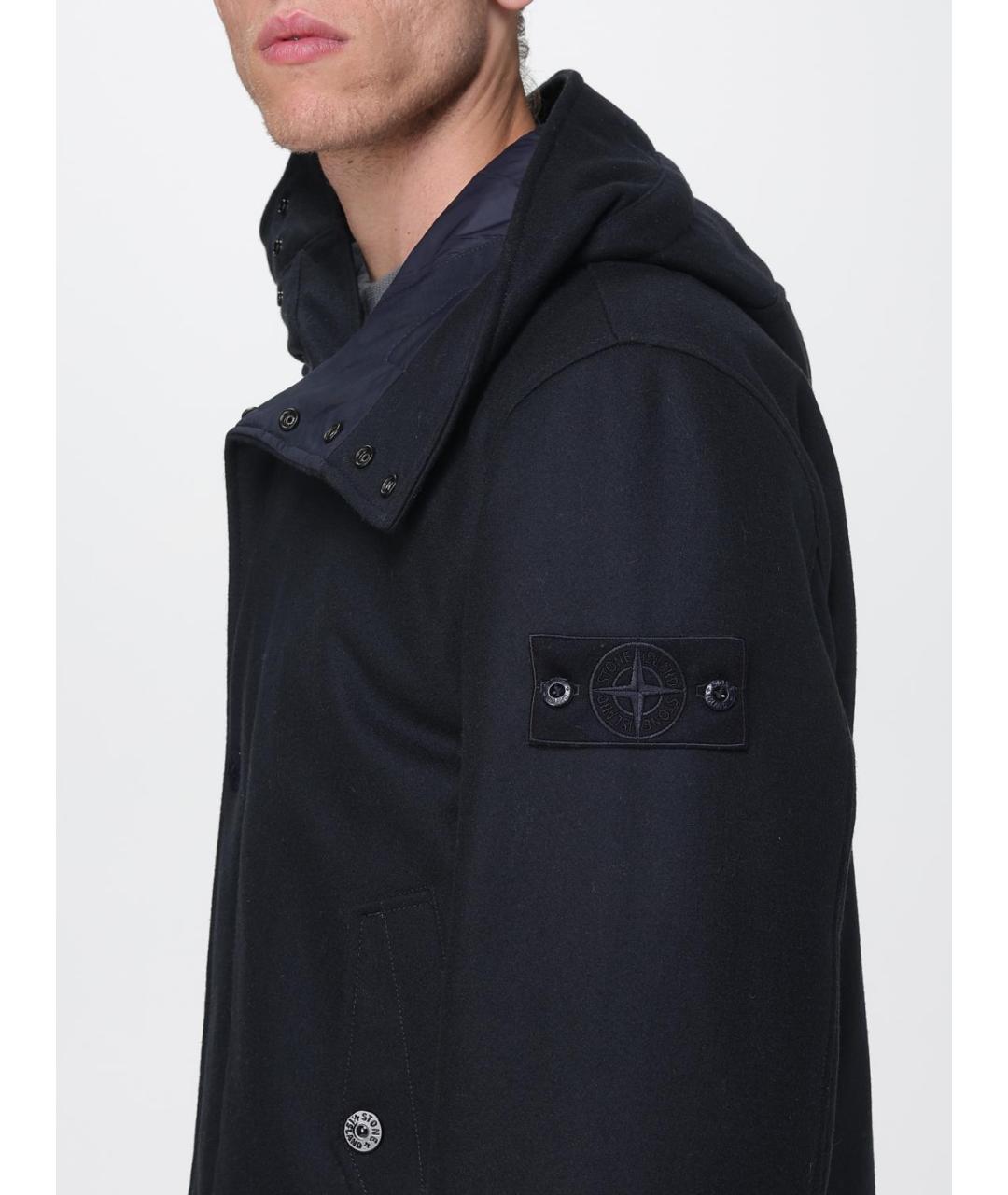 STONE ISLAND Темно-синее пальто, фото 5