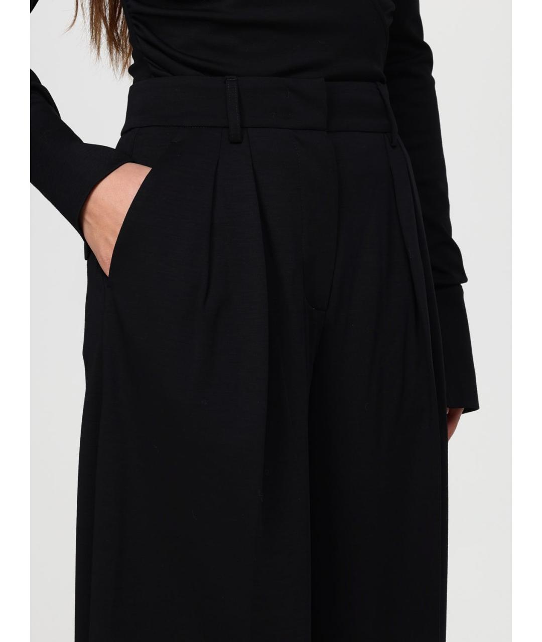 MAX MARA Черные брюки широкие, фото 5