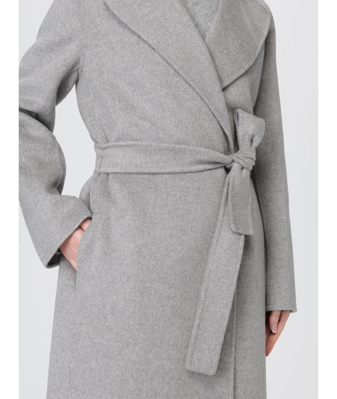 'S MAX MARA Серое шерстяное пальто, фото 6