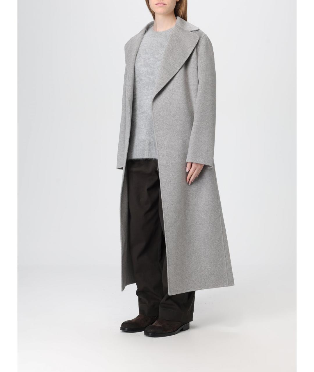 'S MAX MARA Серое шерстяное пальто, фото 5
