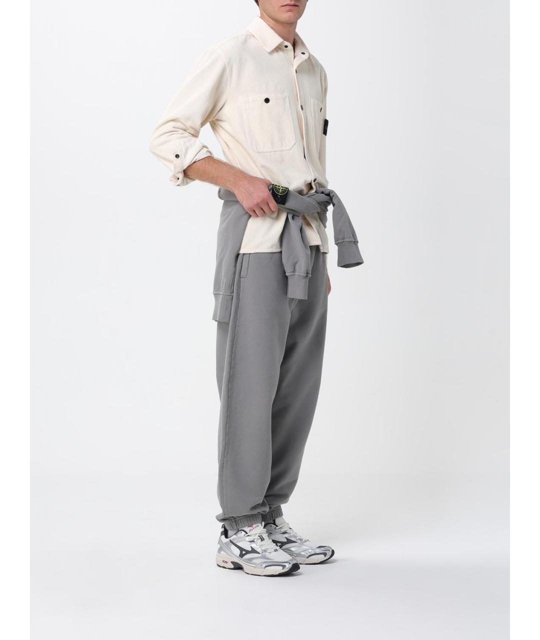 STONE ISLAND Бежевая хлопковая куртка, фото 3