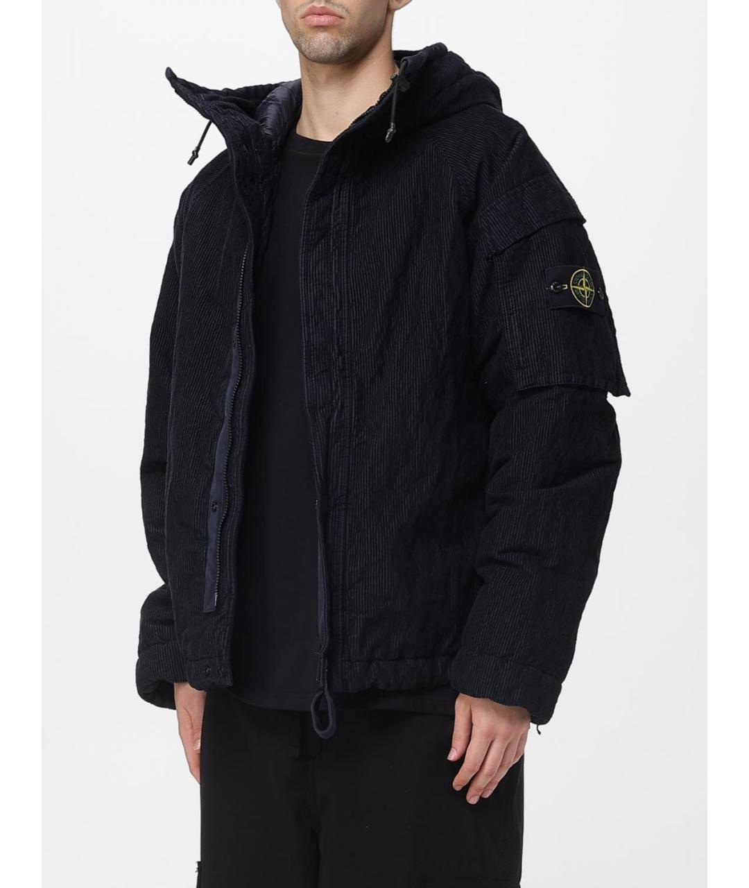 STONE ISLAND Синяя синтетическая куртка, фото 5