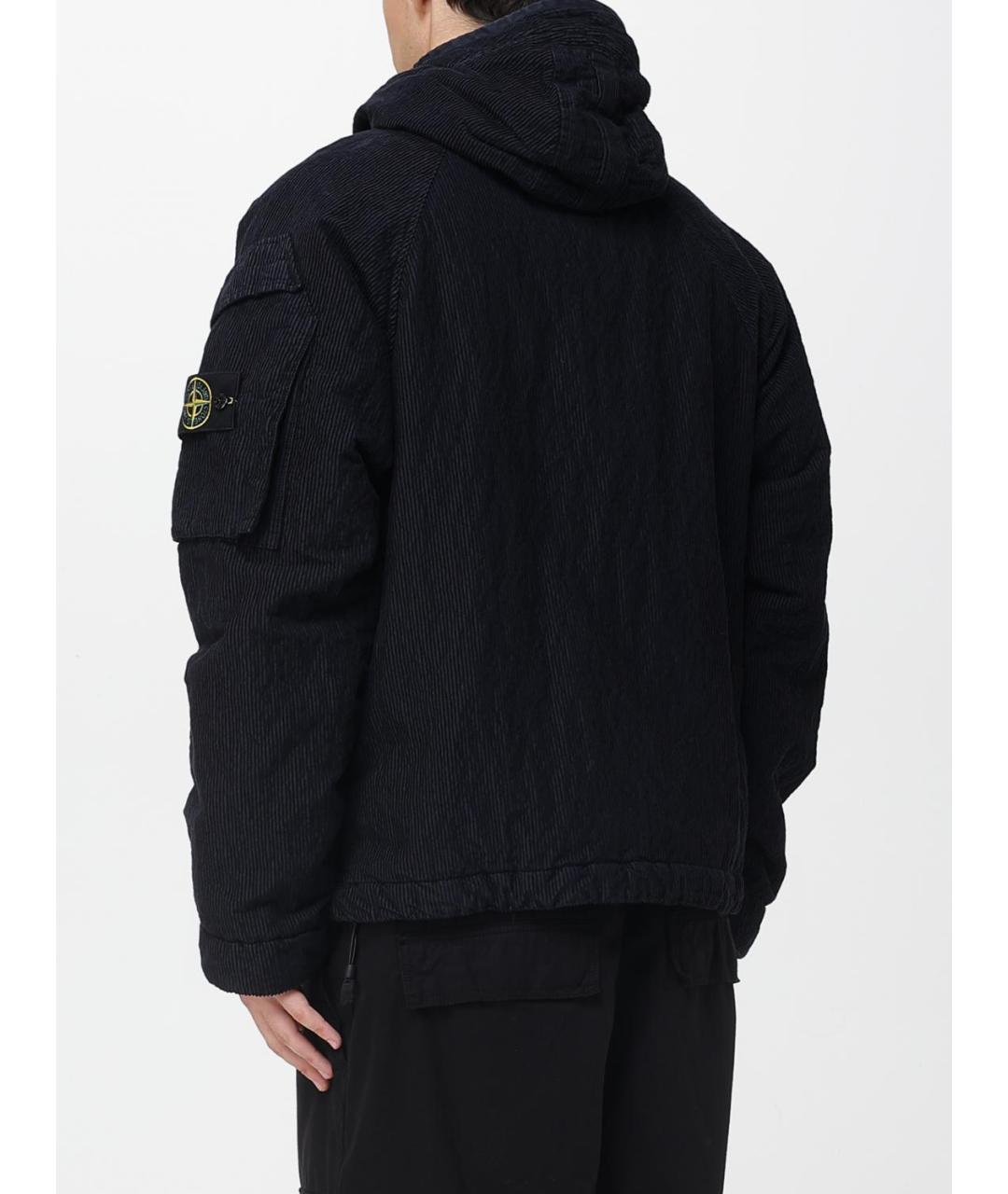 STONE ISLAND Синяя синтетическая куртка, фото 4